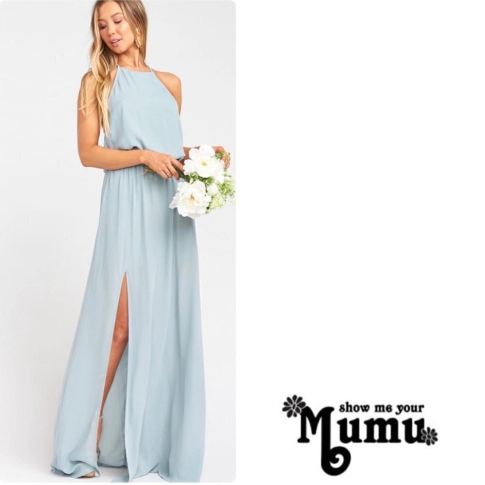 Show Me Your Mumu Heather Halter Maxi Dress Gown S